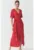 Rochie maxi cu slit frontal si cordon in talie