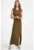 Rochie maxi cu slit lateral si fronseuri