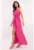 Rochie maxi cu slit pe partea din fata