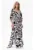 Rochie maxi cu slituri Suspito Zebra