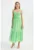 Rochie maxi –  curea – verde – textil
