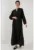 Rochie maxi dama – HiCCUP – poliester – decolteu in V si nasturi – negru