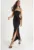 Rochie maxi dama – fara bretele – poliester/elastan – negru