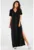Rochie maxi de bumbac cu maneci scurte –