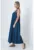 Rochie maxi de denim cu bretele cu prindere pe umeri