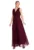 Rochie maxi de seara – volane – rosu – poliester/elastan –
