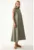Rochie maxi –  decolteu rotund – fara maneci – verde – textil