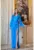 Rochie maxi din matase cu croiala evazata Verona