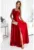 Rochie maxi din satin cu un umar –