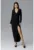 Rochie maxi eleganta neagra – decolteu in V – maneci lungi – poliester –