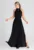 Rochie maxi eleganta neagra – fara maneci – poliester –