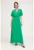 Rochie maxi evazata cu decolteu cache-coeur