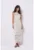 Rochie maxi evazata cu design cu perforatii
