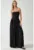 Rochie maxi fara bretele – neagra – jerseu – cu buzunare ascunse