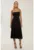 Rochie maxi –  fara maneci – cu A – neagra – textil
