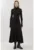 Rochie maxi –  guler inalt texturat – negru – jerseu