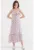 Rochie maxi HiCCUP – guler patrat – detalii cu volane – violet – viscoza