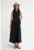 Rochie maxi –  guler tippet – nasturi – negru – textil
