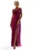 Rochie maxi lunga – eleganta – brocart fucsia – cu fanta