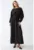 Rochie maxi – maneca lunga – guler rotund – neagra – jerseu