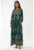 Rochie maxi –  maneca lunga – verde – viscoza