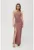Rochie maxi metalica cu decolteu in forma de lacrima –