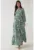 Rochie maxi –  model frunze – verde – viscoza