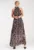 Rochie maxi multicolor – plisata – poliester –