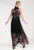 Rochie maxi neagra – plisata – poliester – fara maneci –