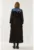Rochie maxi –  poliester – guler camasa – negru
