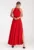 Rochie maxi rosie – eleganta – fara maneci – poliester