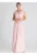 Rochie maxi roz – bretele groase – volan – elastan 5% – poliester 95%
