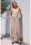 Rochie maxi tricotata HiCCUP – texturata – guler patrat – bej – poliester