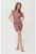 Rochie metalica pe un umar cu drapaj –