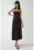 Rochie midi 2 in 1 –  fara bretele – elastica – negru – jerseu