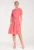 Rochie midi A-line – eleganta – coral – poliester