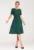 Rochie midi A-line – eleganta – verde – poliester