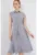 Rochie midi – HiCCUP – A-line – guler camasa – gri – textil