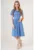 Rochie midi HiCCUP BDART – denim – guler camasa – albastru