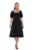 Rochie midi –  Bumbac/Elastan – Negru