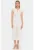 Rochie midi –  Cu nasturi – Maneci scurte – Alb – Poliester