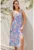 Rochie midi HiCCUP – guler patrat – crapatura eleganta – albastra – viscoza