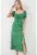 Rochie midi HiCCUP imprimeu floral – funda – verde – viscoza