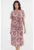 Rochie midi – HiCCUP – imprimeu – papion – rosu – viscoza/in
