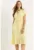 Rochie midi  LUCCI – decolteu in V – cu nasturi – galben – textil