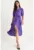 Rochie midi  LUCCI – inchidere cu nasturi – guler camasa – violet – textil