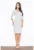 Rochie midi  M311 – gri – bumbac – maneci 3/4