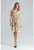 Rochie midi M669 – maneci scurte – decolteu in V – multicolor – poliester