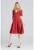 Rochie midi M673 rosie – maneci scurte – confortabila – poliester 100% –