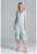 Rochie midi M827 – menta – bumbac 100% – cu volane – maneci scurte